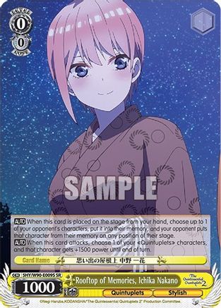 Rooftop of Memories, Ichika Nakano (SR) (5HY/W90-E009S SR) - The Quintessential Quintuplets 2