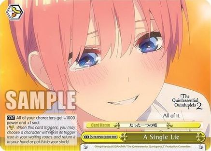 A Single Lie (RRR) (5HY/W90-E020R RRR) - The Quintessential Quintuplets 2