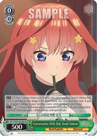 Conversation With Dad, Itsuki Nakano (SR) (5HY/W90-E028S SR) - The Quintessential Quintuplets 2