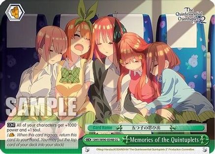 Memories of the Quintuplets (5HY/W90-E048 CC) - The Quintessential Quintuplets 2