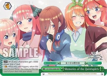 Memories of the Quintuplets (RRR) (5HY/W90-E048R RRR) - The Quintessential Quintuplets 2