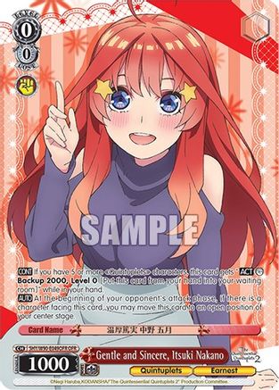 Gentle and Sincere, Itsuki Nakano (OFR) (5HY/W90-E049OFR OFR) - The Quintessential Quintuplets 2