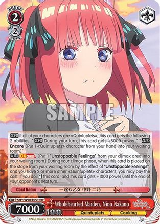 Wholehearted Maiden, Nino Nakano (5HY/W90-E051 RR) - The Quintessential Quintuplets 2