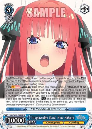 Irreplaceable Bond, Nino Nakano (SR) (5HY/W90-E096S SR) - The Quintessential Quintuplets 2
