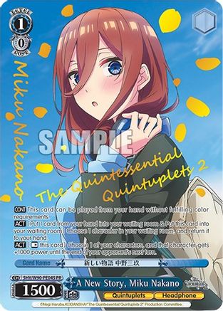 A New Story, Miku Nakano (Foil) (5HY/W90-PE04S PR) - The Quintessential Quintuplets 2