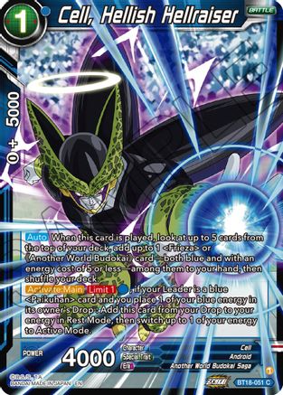 Cell, Hellish Hellraiser (BT18-051) - Dawn of the ZLegends
