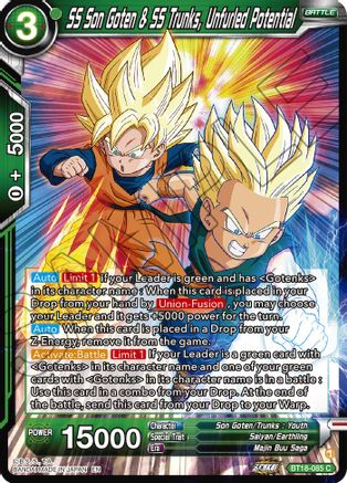 SS Son Goten & SS Trunks, Unfurled Potential (BT18-085) - Dawn of the ZLegends Foil