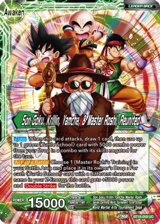 Master Roshi // Son Goku, Krillin, Yamcha, & Master Roshi, Reunited (BT18-059) - Dawn of the ZLegends