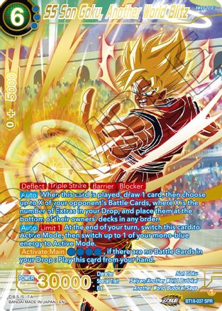 SS Son Goku, Another World Blitz (SPR) (BT18-037) - Dawn of the ZLegends Foil