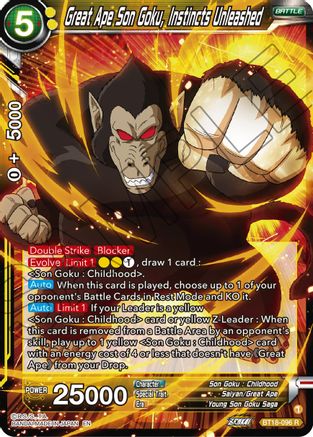 Great Ape Son Goku, Instincts Unleashed (BT18-096) - Dawn of the ZLegends