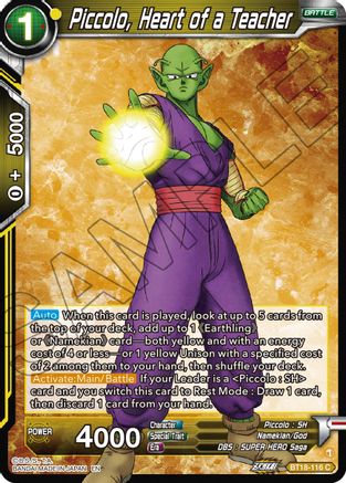 Piccolo, Heart of a Teacher (BT18-116) - Dawn of the ZLegends