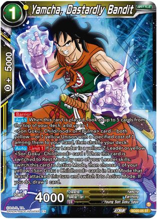 Yamcha, Dastardly Bandit (SD20-05) - Dawn of the ZLegends Foil