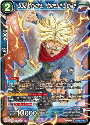 SS2 Trunks, Hopeful Strike (SD18-05) - Dawn of the ZLegends Foil