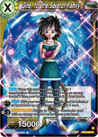 Gine, for the Sake of Family (BT18-094) - Dawn of the ZLegends Foil