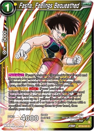 Fasha, Feelings Bequeathed (BT18-101) - Dawn of the ZLegends Foil