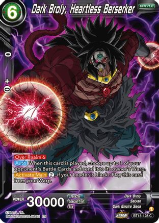 Dark Broly, Heartless Berserker (BT18-128) - Dawn of the ZLegends