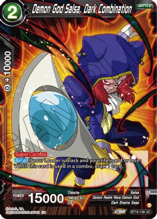 Demon God Salsa, Dark Combination (BT18-136) - Dawn of the ZLegends Foil