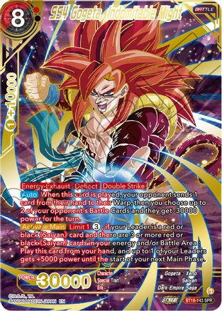 SS4 Gogeta, Indomitable Might (SPR) (BT18-143) - Dawn of the ZLegends Foil