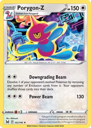 Porygon-Z 142/196 - Reverse Holofoil SWSH11 Lost Origin - Rare