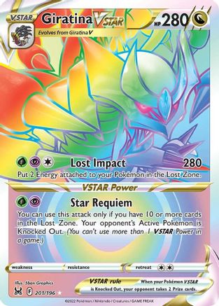 Giratina VSTAR (201) (Secret) 201/196 - Holofoil SWSH11 Lost Origin - Secret Rare