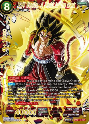SS4 Vegito, A Light in the Dark (BT18-147) - Dawn of the ZLegends Foil