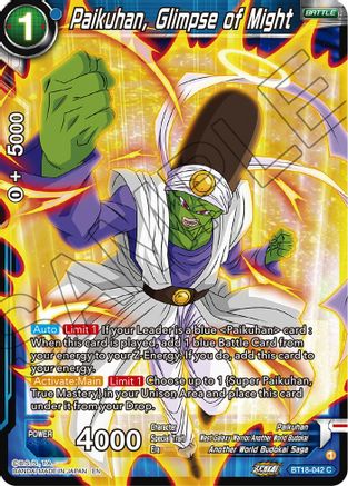 Paikuhan, Glimpse of Might (BT18-042) - Dawn of the ZLegends