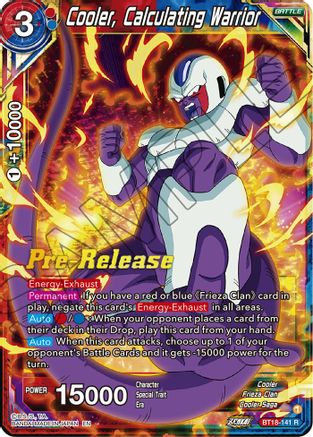 Cooler, Calculating Warrior (BT18-141) - Dawn of the ZLegends PreRelease Cards