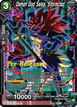 Demon God Salsa, Stormclad (BT18-134) - Dawn of the ZLegends PreRelease Cards
