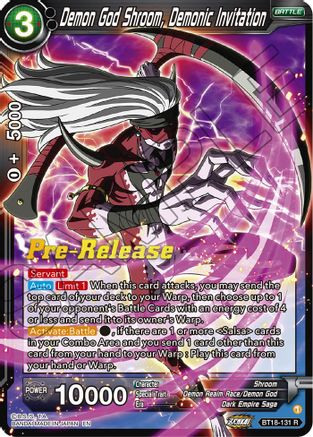 Demon God Shroom, Demonic Invitation (BT18-131) - Dawn of the ZLegends PreRelease Cards