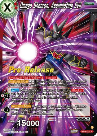 Omega Shenron, Assimilating Evil (BT18-007) - Dawn of the ZLegends PreRelease Cards