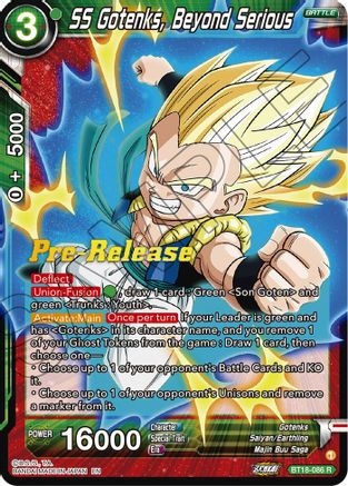 SS Gotenks, Beyond Serious (BT18-086) - Dawn of the ZLegends PreRelease Cards