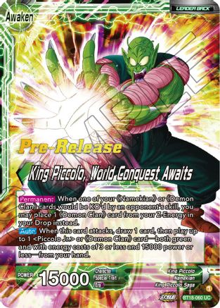 King Piccolo // King Piccolo, World Conquest Awaits (BT18-060) - Dawn of the ZLegends PreRelease Cards