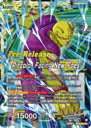 Piccolo // Piccolo, Facing New Foes (BT18-090) - Dawn of the ZLegends PreRelease Cards