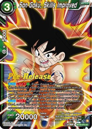 Son Goku, Skills Improved (BT18-070) - Dawn of the ZLegends PreRelease Cards