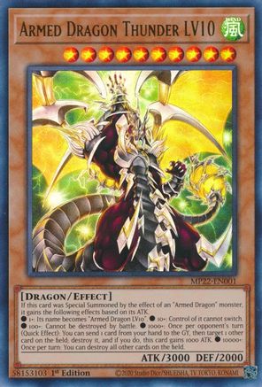 Armed Dragon Thunder LV10 (MP22-EN001) - 2022 Tin of the Pharaoh's Gods 1st Edition