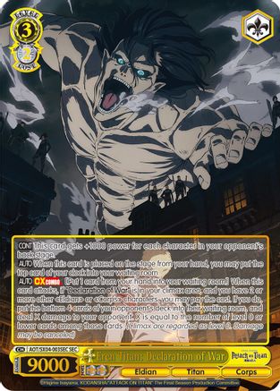 Eren Titan: Declaration of War (SEC) (AOT/SX04-003SEC SEC) - Attack On Titan: Final Season