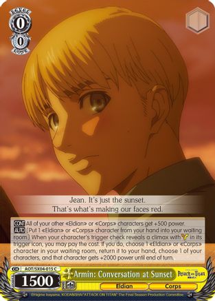 Armin: Conversation at Sunset (AOT/SX04-015 C) - Attack On Titan: Final Season