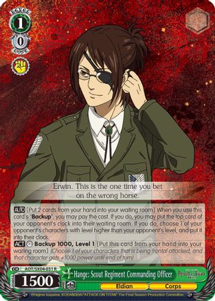Hange: Scout Regiment Commanding Officer (AOT/SX04-031 R) - Attack On Titan: Final Season