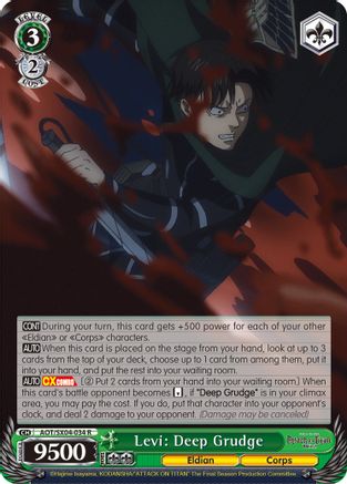 Levi: Deep Grudge (AOT/SX04-034 R) - Attack On Titan: Final Season