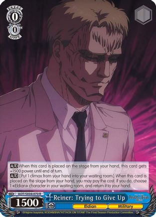 Reiner: Trying to Give Up (AOT/SX04-070 R) - Attack On Titan: Final Season