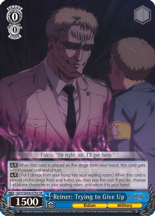 Reiner: Trying to Give Up (SR) (AOT/SX04-070S SR) - Attack On Titan: Final Season