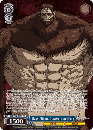 Beast Titan: Supreme Artillery (TTR) (AOT/SX04-071TTR TTR) - Attack On Titan: Final Season