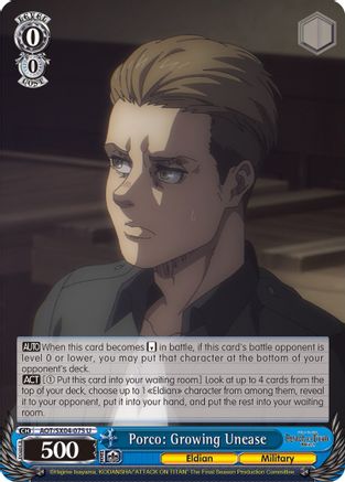 Porco: Growing Unease (AOT/SX04-075 U) - Attack On Titan: Final Season