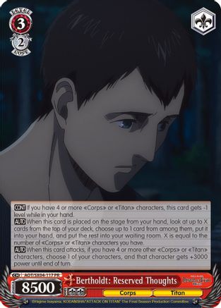 Bertholdt: Reserved Thoughts (AOT/SX04-117 PR) - Attack On Titan: Final Season