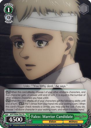 Falco: Warrior Candidate (AOT/SX04-T05 TD) - Attack On Titan: Final Season