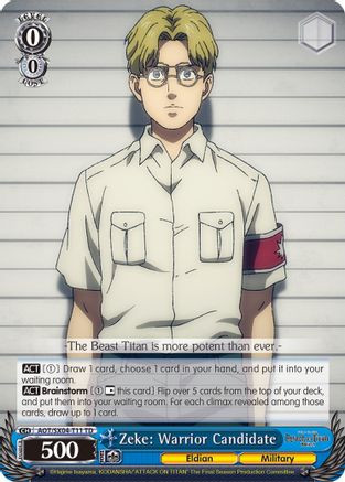 Zeke: Warrior Candidate (AOT/SX04-T11 TD) - Attack On Titan: Final Season