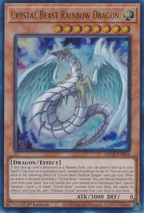 Crystal Beast Rainbow Dragon (SDCB-EN044) - Structure Deck: Legend of the Crystal Beasts 1st Edition
