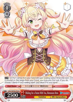 Wishing for a Future With You, Momosuzu Nene (HOL/WE36-E34 N) - hololive production Premium Booster
