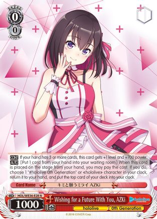 Wishing for a Future With You, AZKi (HOL/WE36-E28 N) - hololive production Premium Booster