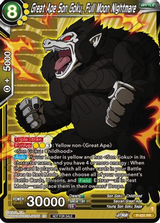 Great Ape Son Goku, Full Moon Nightmare (P-431) - Promotion Cards